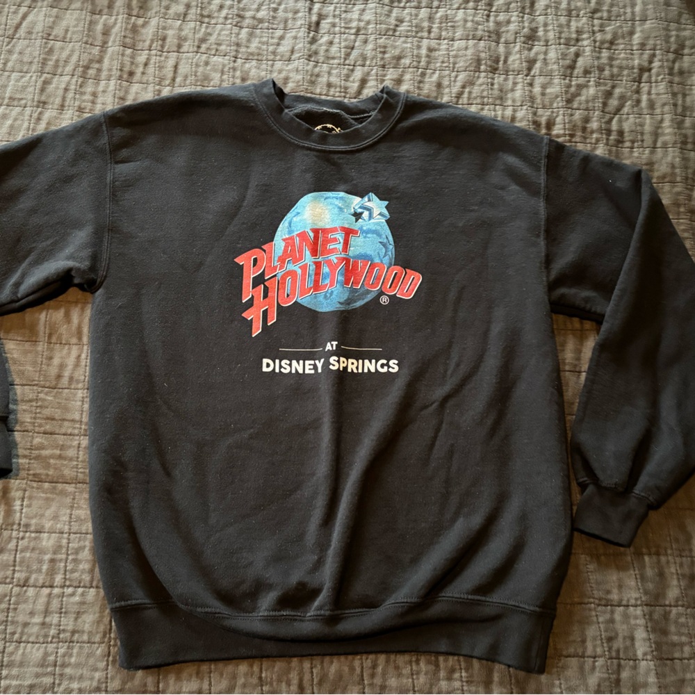 Planet Hollywood Disney Springs Black Graphic Sweatshirt Crewneck Mens‎ Medium